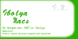 ibolya macs business card